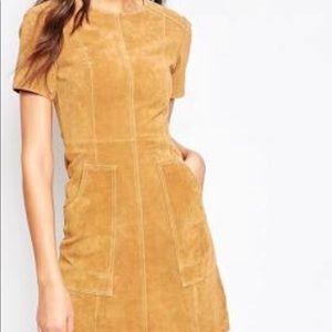 Suede A-Line Dress
